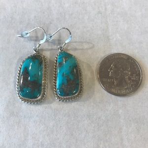 925 Sterling Silver and turquoise earrings